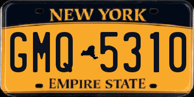 NY license plate GMQ5310