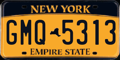 NY license plate GMQ5313