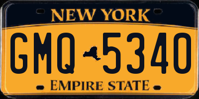 NY license plate GMQ5340