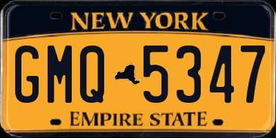 NY license plate GMQ5347