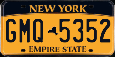 NY license plate GMQ5352