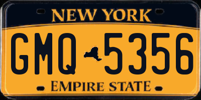 NY license plate GMQ5356