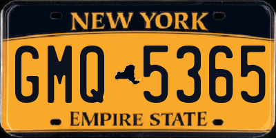 NY license plate GMQ5365