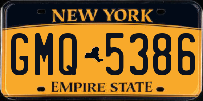 NY license plate GMQ5386