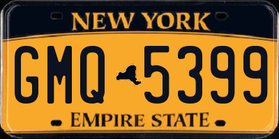 NY license plate GMQ5399