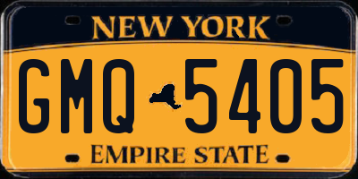 NY license plate GMQ5405