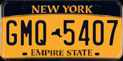 NY license plate GMQ5407