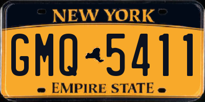 NY license plate GMQ5411