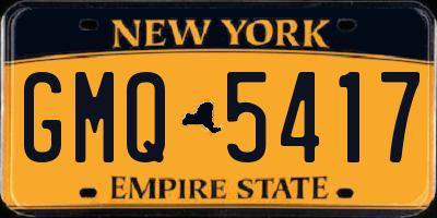 NY license plate GMQ5417