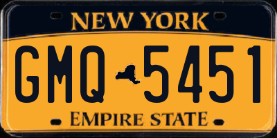 NY license plate GMQ5451
