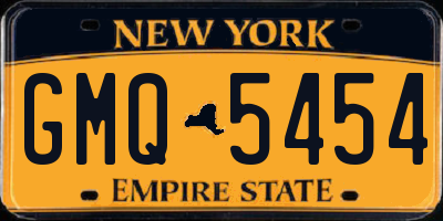 NY license plate GMQ5454
