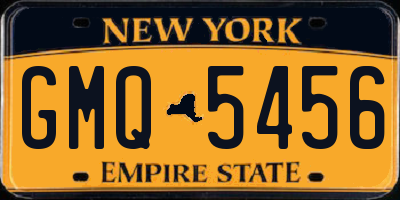 NY license plate GMQ5456