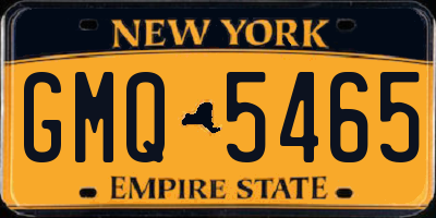 NY license plate GMQ5465