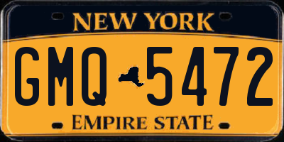 NY license plate GMQ5472