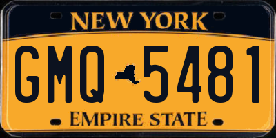 NY license plate GMQ5481