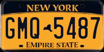 NY license plate GMQ5487