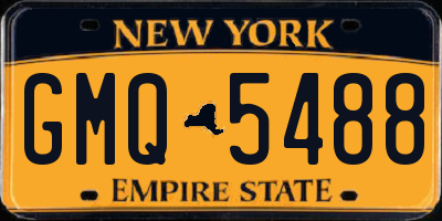 NY license plate GMQ5488
