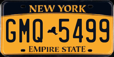 NY license plate GMQ5499