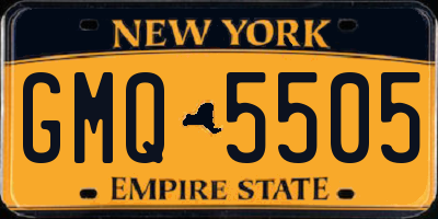 NY license plate GMQ5505