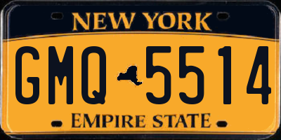 NY license plate GMQ5514