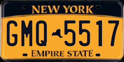 NY license plate GMQ5517