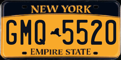 NY license plate GMQ5520