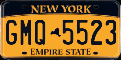 NY license plate GMQ5523