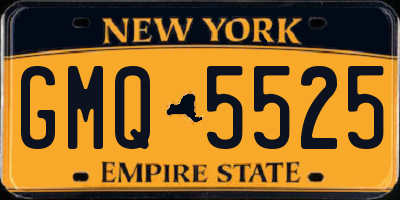 NY license plate GMQ5525