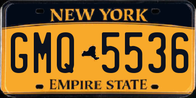 NY license plate GMQ5536