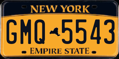 NY license plate GMQ5543
