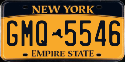 NY license plate GMQ5546