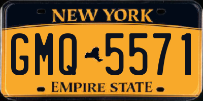 NY license plate GMQ5571