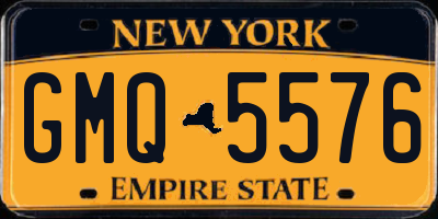 NY license plate GMQ5576