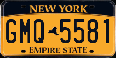 NY license plate GMQ5581