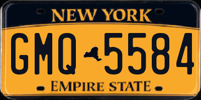 NY license plate GMQ5584