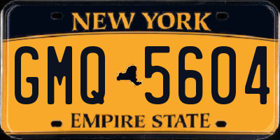 NY license plate GMQ5604