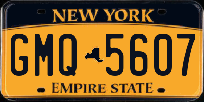 NY license plate GMQ5607