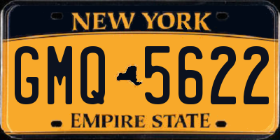 NY license plate GMQ5622