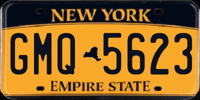 NY license plate GMQ5623