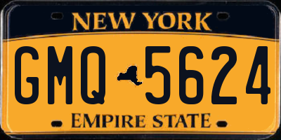 NY license plate GMQ5624