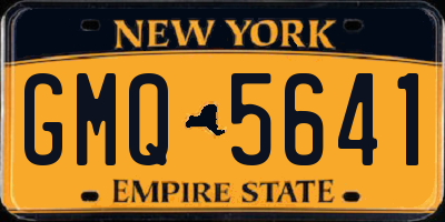 NY license plate GMQ5641