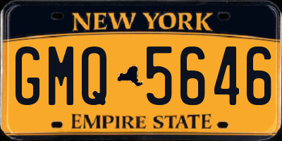 NY license plate GMQ5646