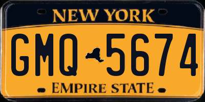 NY license plate GMQ5674