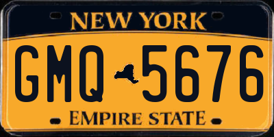 NY license plate GMQ5676