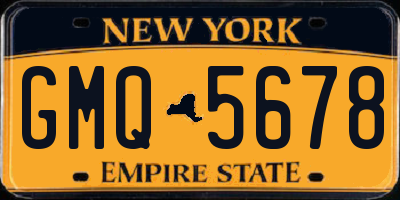 NY license plate GMQ5678