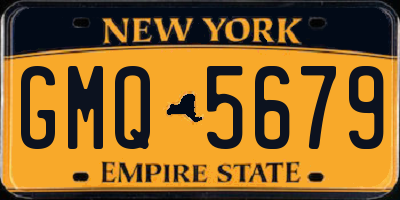 NY license plate GMQ5679