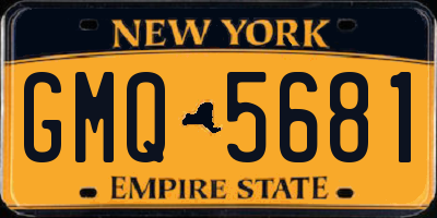 NY license plate GMQ5681