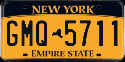 NY license plate GMQ5711