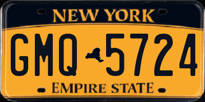 NY license plate GMQ5724