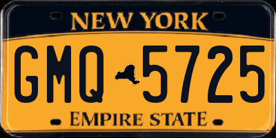 NY license plate GMQ5725